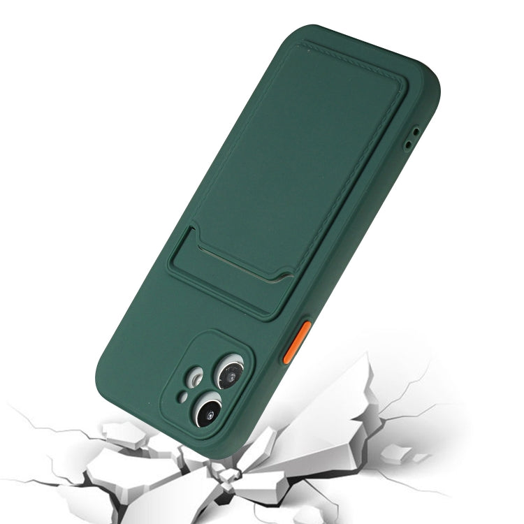 For iPhone 12 mini Card Slot Design Shockproof TPU Protective Case
