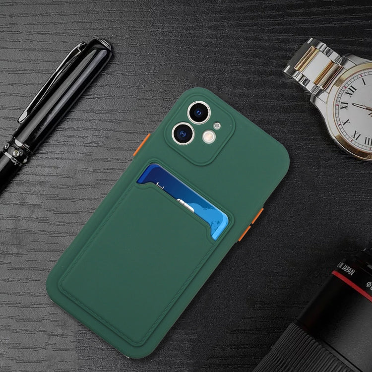 For iPhone 12 mini Card Slot Design Shockproof TPU Protective Case