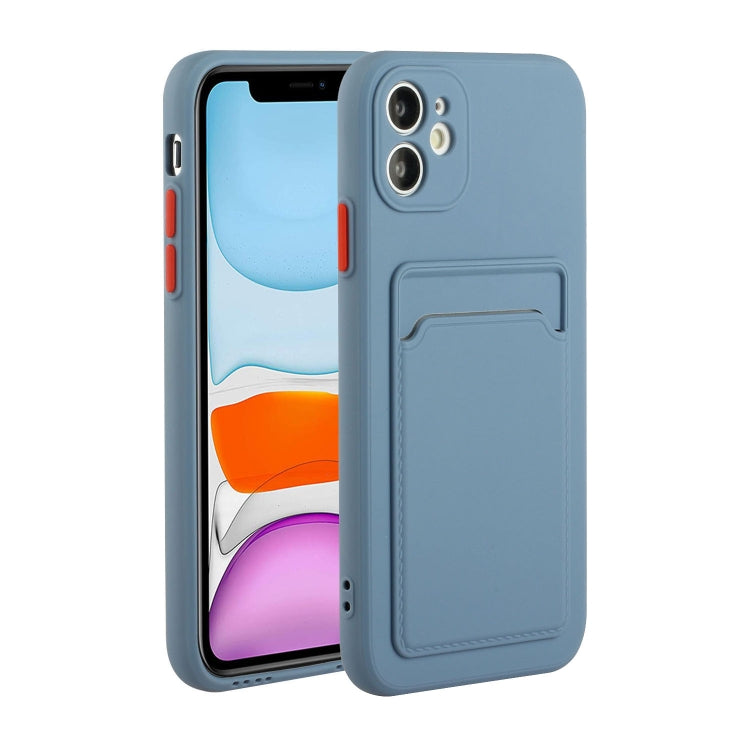 For iPhone 12 mini Card Slot Design Shockproof TPU Protective Case