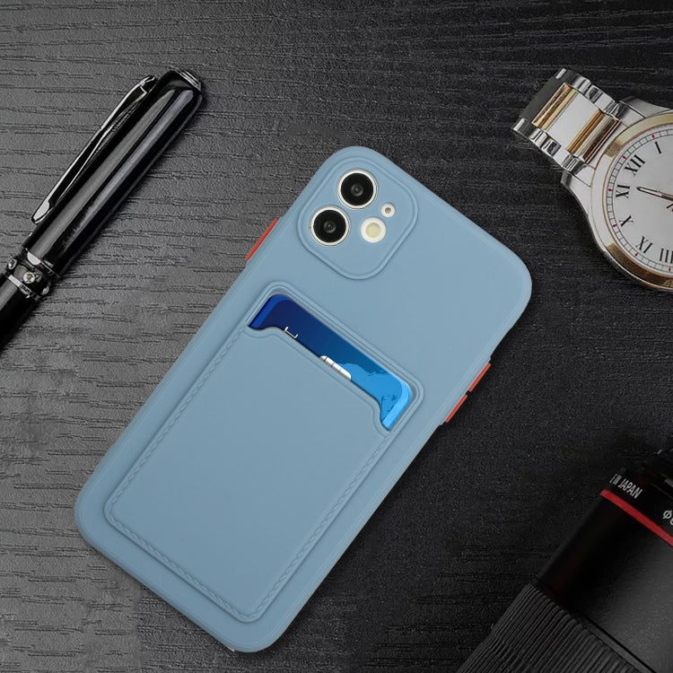 For iPhone 12 mini Card Slot Design Shockproof TPU Protective Case