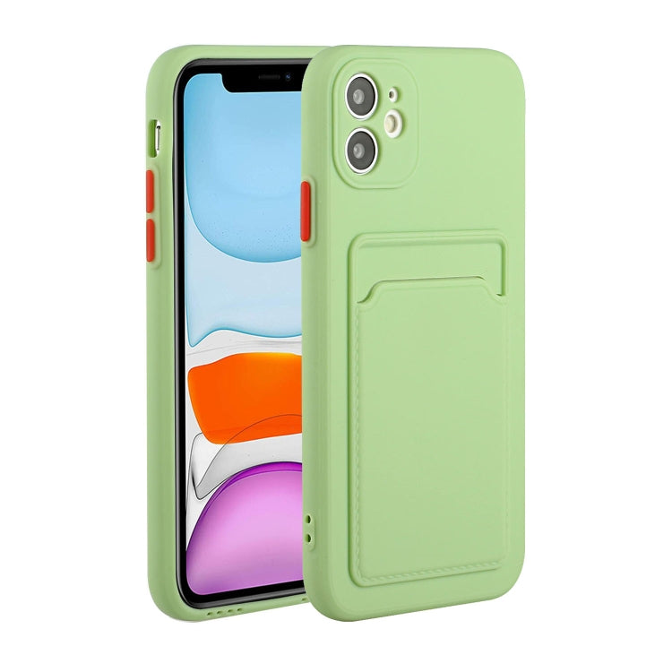 For iPhone 12 mini Card Slot Design Shockproof TPU Protective Case