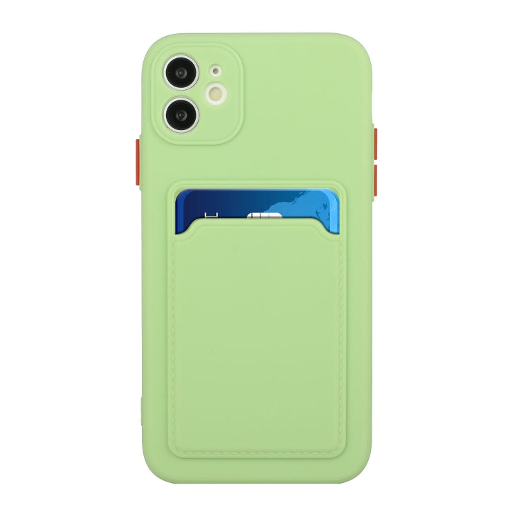 For iPhone 12 mini Card Slot Design Shockproof TPU Protective Case