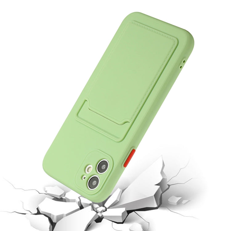 For iPhone 12 mini Card Slot Design Shockproof TPU Protective Case