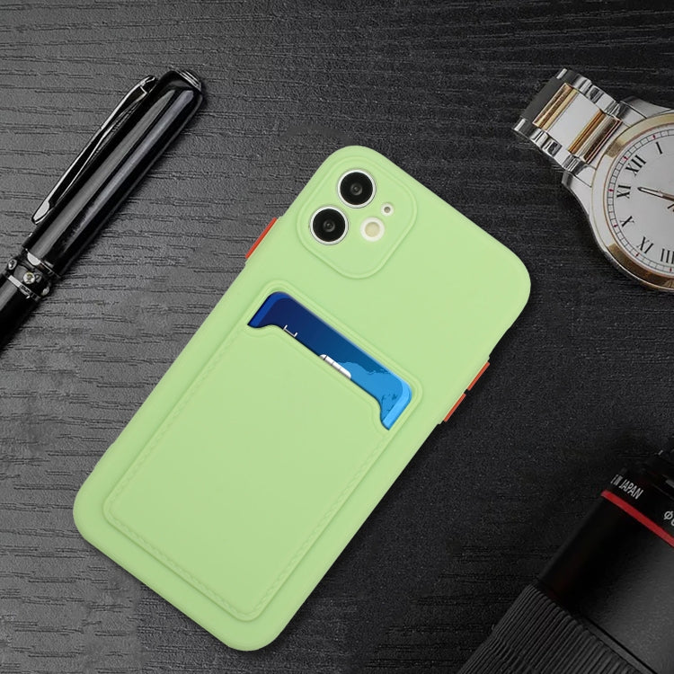 For iPhone 12 mini Card Slot Design Shockproof TPU Protective Case