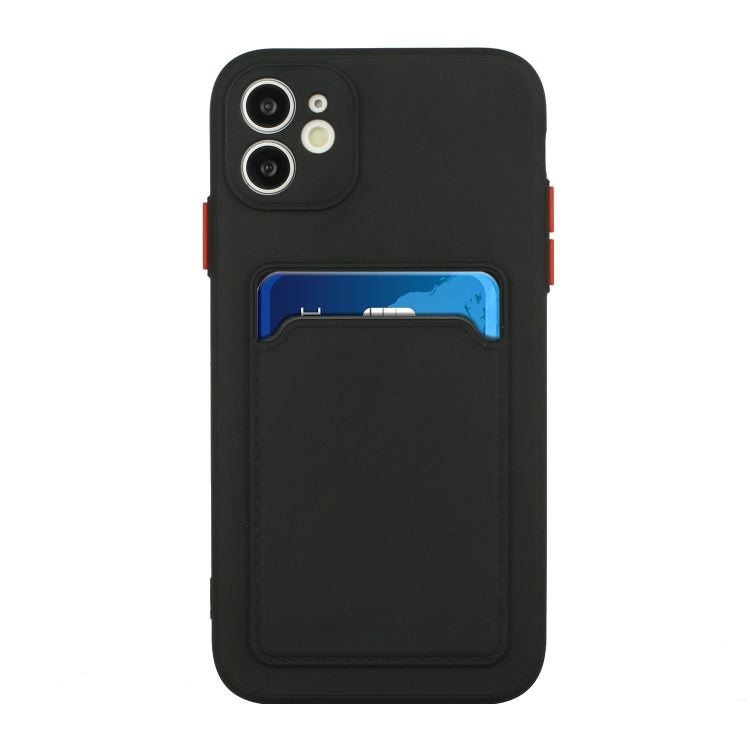 For iPhone 12 mini Card Slot Design Shockproof TPU Protective Case