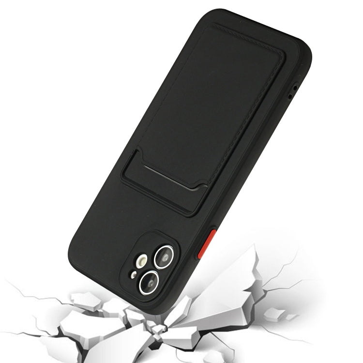 For iPhone 12 mini Card Slot Design Shockproof TPU Protective Case