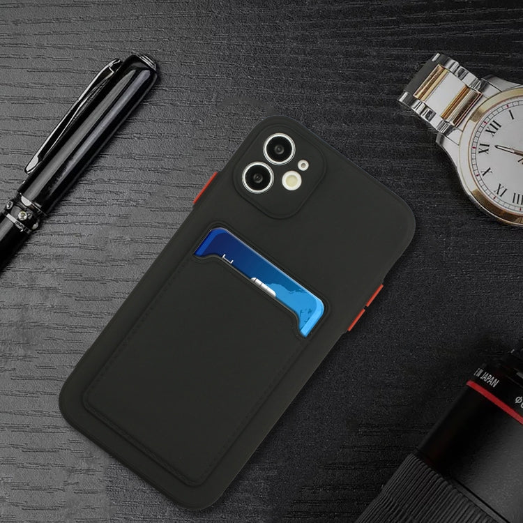 For iPhone 12 mini Card Slot Design Shockproof TPU Protective Case