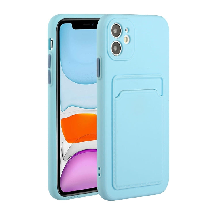 For iPhone 12 mini Card Slot Design Shockproof TPU Protective Case