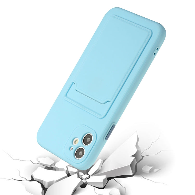 For iPhone 12 mini Card Slot Design Shockproof TPU Protective Case