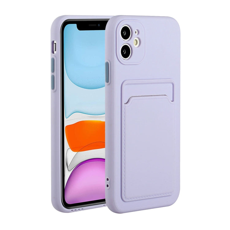 For iPhone 12 mini Card Slot Design Shockproof TPU Protective Case