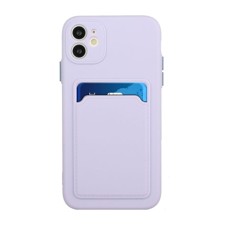 For iPhone 12 mini Card Slot Design Shockproof TPU Protective Case