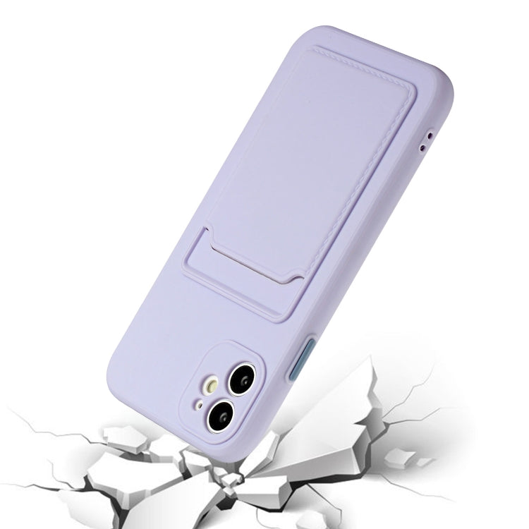 For iPhone 12 mini Card Slot Design Shockproof TPU Protective Case