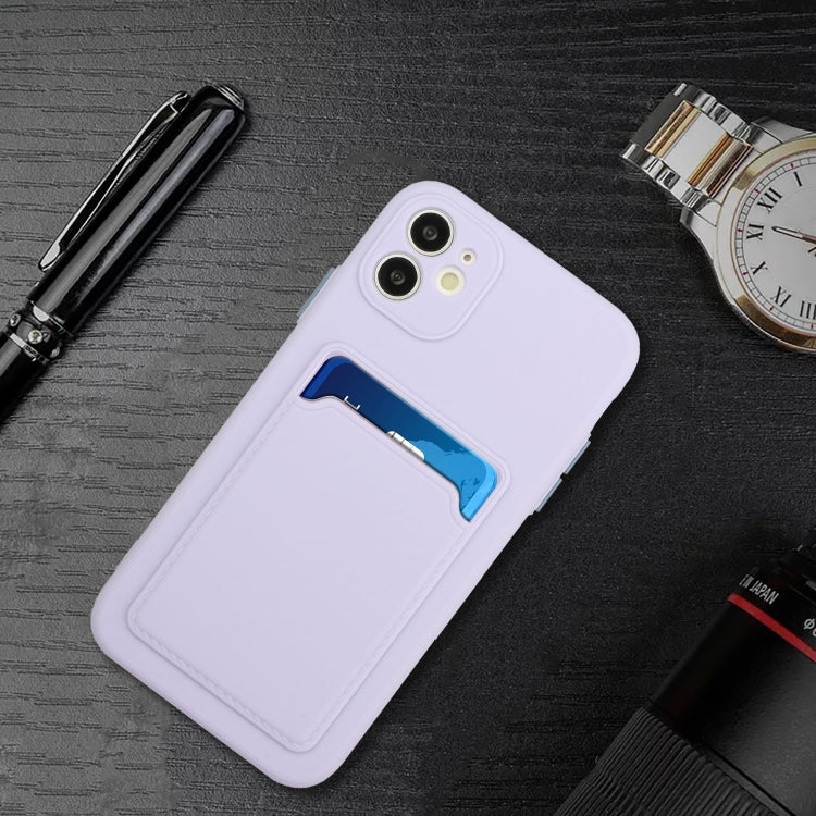 For iPhone 12 mini Card Slot Design Shockproof TPU Protective Case
