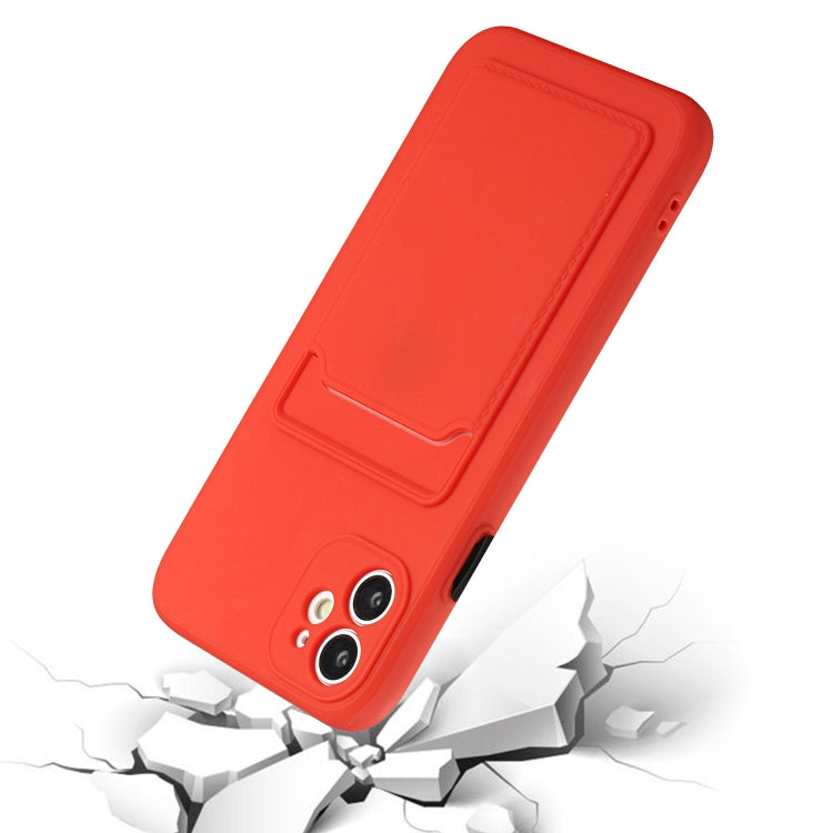 For iPhone 12 mini Card Slot Design Shockproof TPU Protective Case