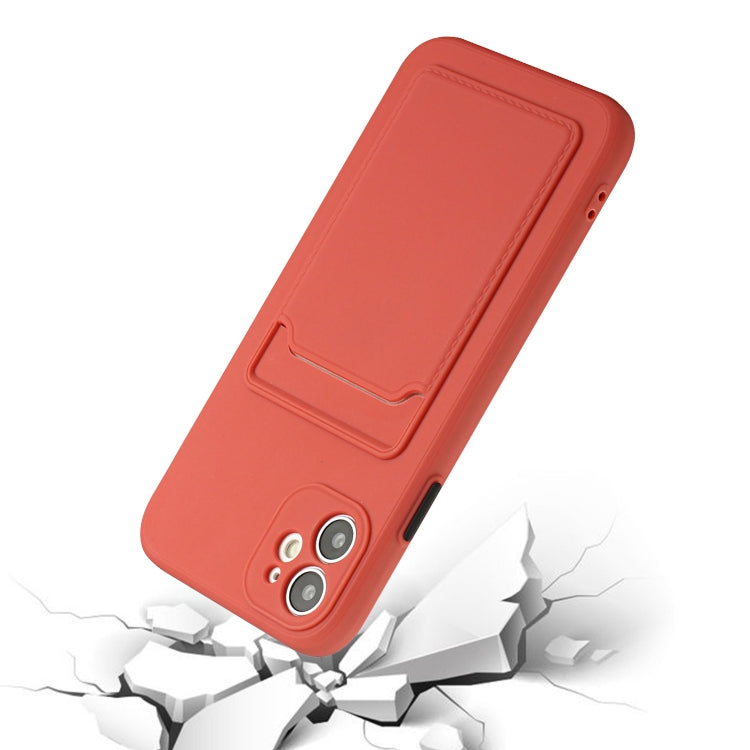 For iPhone 12 mini Card Slot Design Shockproof TPU Protective Case