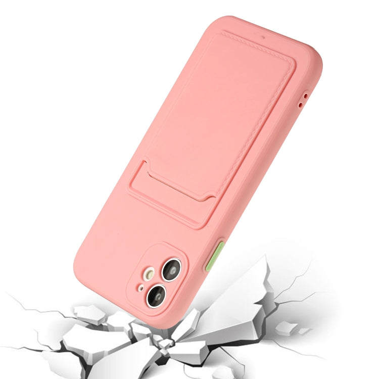 For iPhone 12 mini Card Slot Design Shockproof TPU Protective Case