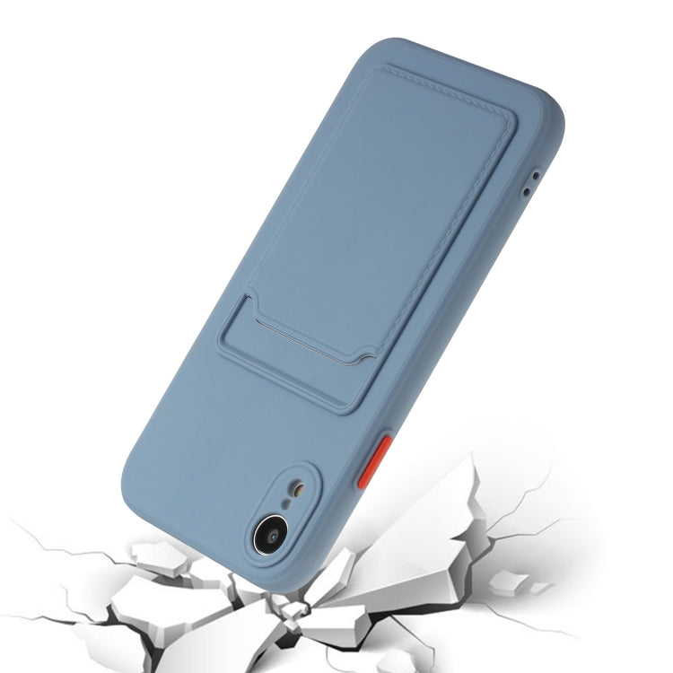 For iPhone XR Card Slot Design Shockproof TPU Protective Case