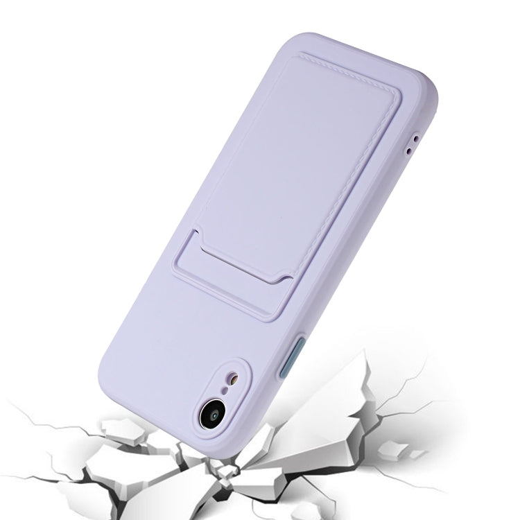 For iPhone XR Card Slot Design Shockproof TPU Protective Case