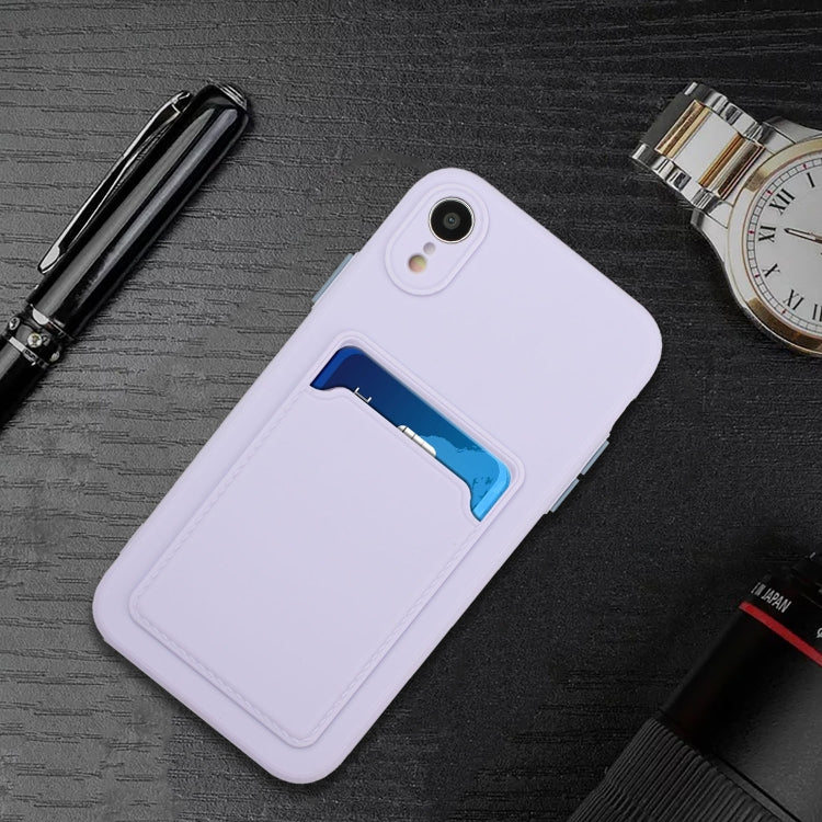 For iPhone XR Card Slot Design Shockproof TPU Protective Case