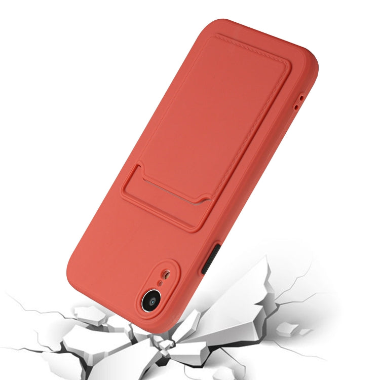 For iPhone XR Card Slot Design Shockproof TPU Protective Case