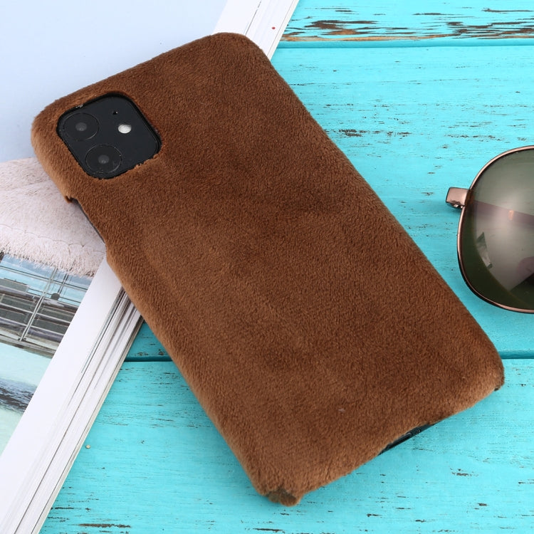 For iPhone 11 Shockproof Plush Back Protective Case