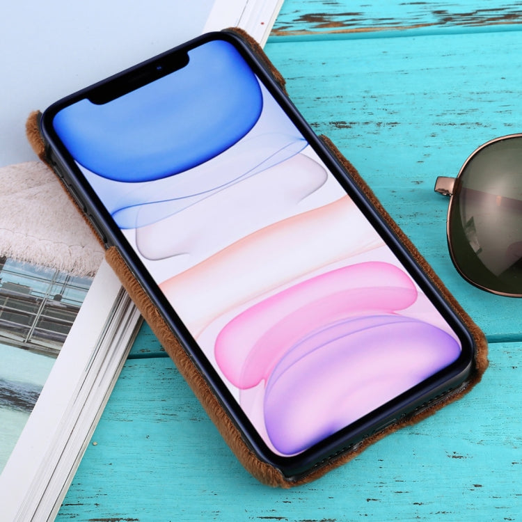 For iPhone 11 Shockproof Plush Back Protective Case