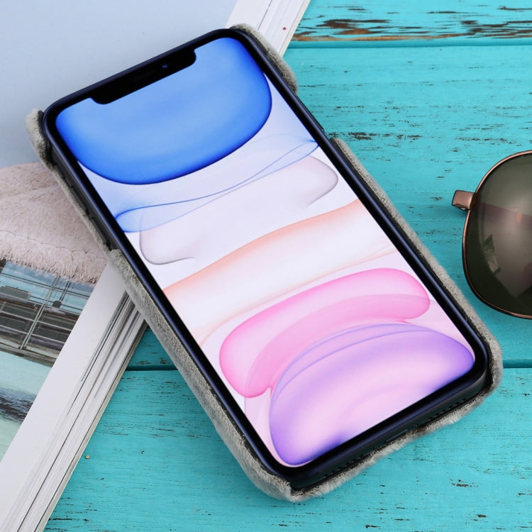 For iPhone 11 Shockproof Plush Back Protective Case