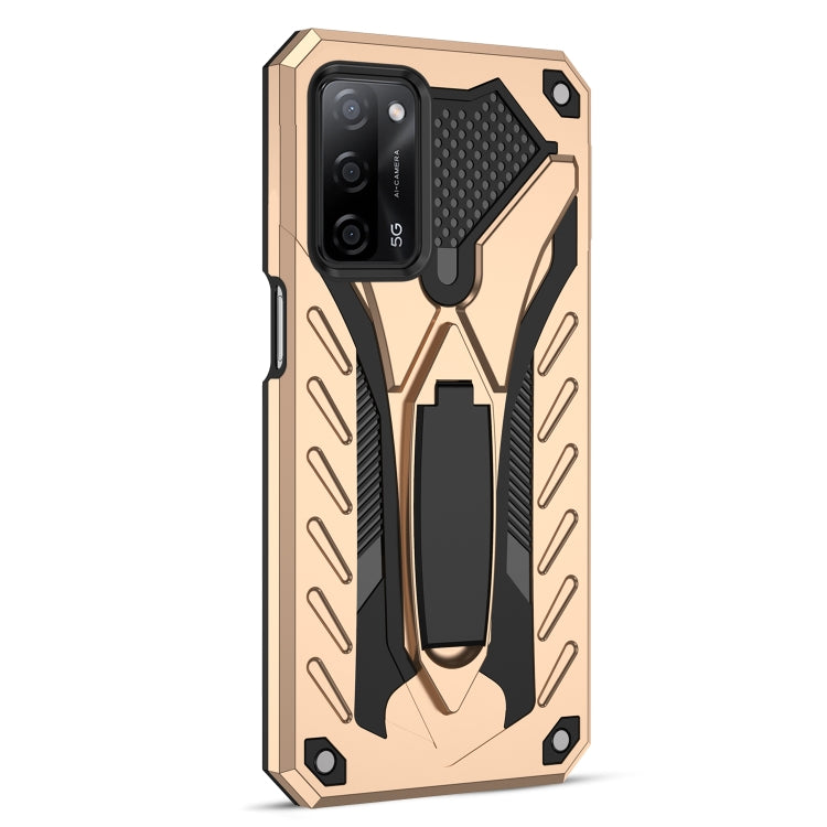 For OPPO A54 / A74 / A93 5G Shockproof TPU + PC Protective Case with Holder