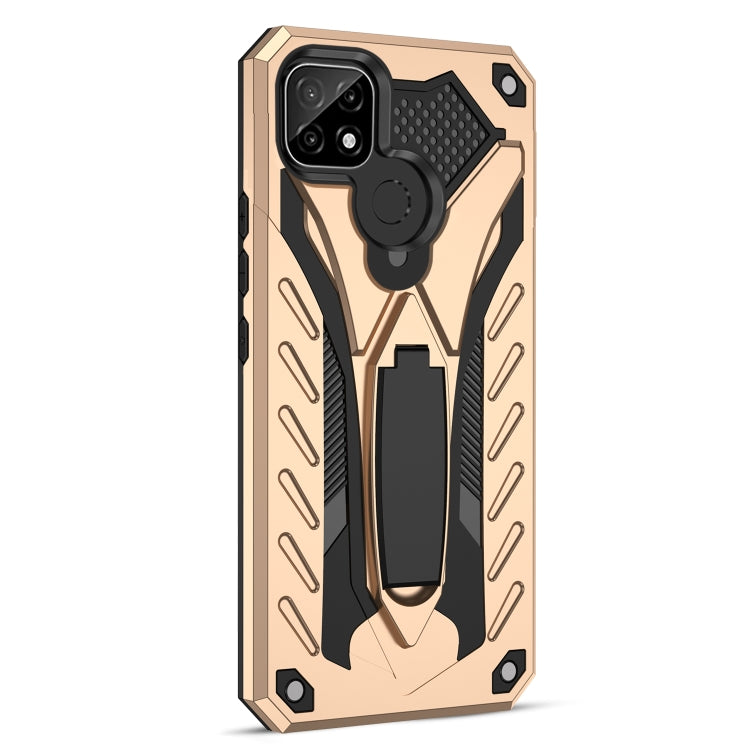 For OPPO Realme C21 Shockproof TPU + PC Protective Case with Holder