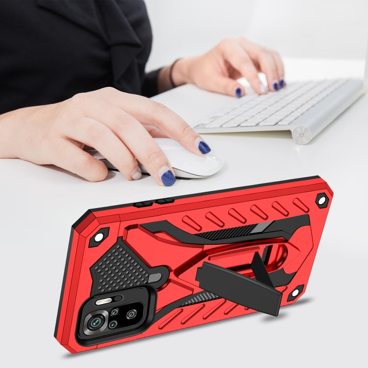 For Xiaomi Redmi Note 10 Shockproof TPU + PC Protective Case with Holder