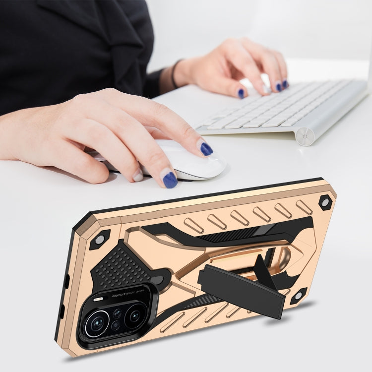 For Xiaomi Redmi K40 Pro+ / Poco F3 Shockproof TPU + PC Protective Case with Holder