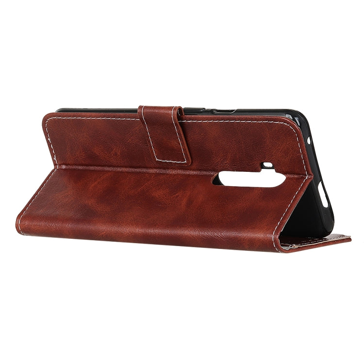 For Oneplus 7T Pro Retro Crazy Horse Texture Horizontal Flip Leather Case with Holder & Card Slots & Photo Frame & Wallet