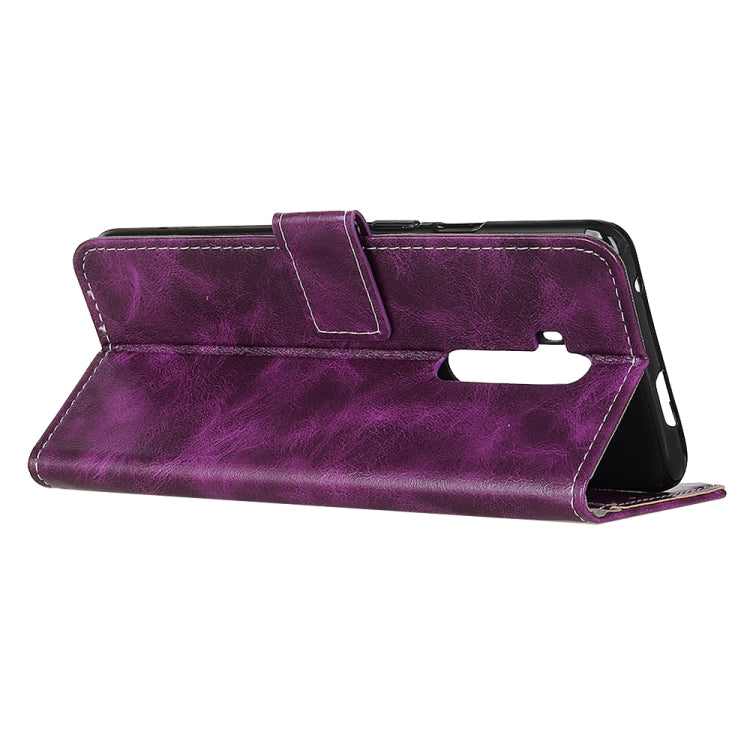 For Oneplus 7T Pro Retro Crazy Horse Texture Horizontal Flip Leather Case with Holder & Card Slots & Photo Frame & Wallet