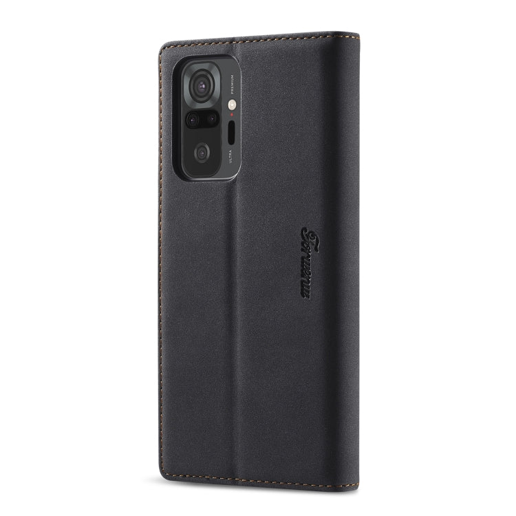For Xiaomi Redmi Note 10 Pro Forwenw F1 Series Matte Strong Magnetism Horizontal Flip Leather Case with Holder & Card Slots & Wallet & Photo Frame
