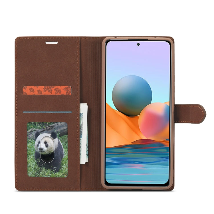 For Xiaomi Redmi Note 10 Pro Forwenw F1 Series Matte Strong Magnetism Horizontal Flip Leather Case with Holder & Card Slots & Wallet & Photo Frame