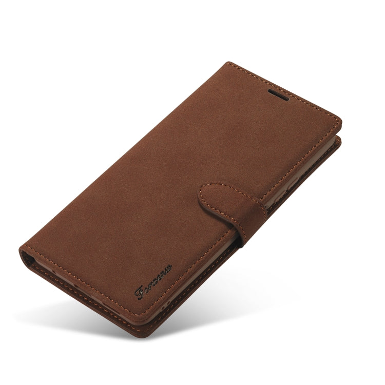 For Xiaomi Redmi Note 10 Pro Forwenw F1 Series Matte Strong Magnetism Horizontal Flip Leather Case with Holder & Card Slots & Wallet & Photo Frame