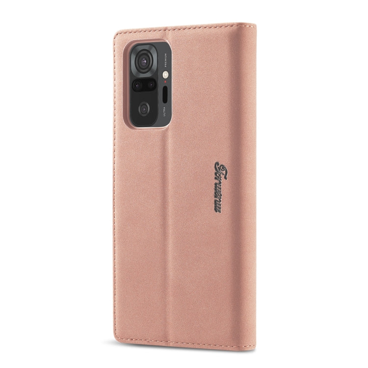 For Xiaomi Redmi Note 10 Pro Forwenw F1 Series Matte Strong Magnetism Horizontal Flip Leather Case with Holder & Card Slots & Wallet & Photo Frame