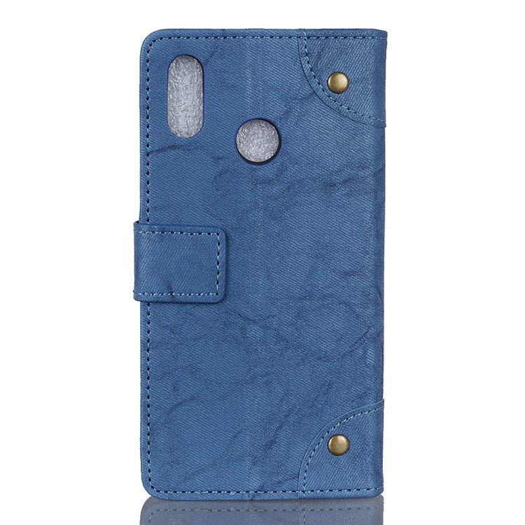 For Alcatel 3X Copper Buckle Retro Crazy Horse Texture Horizontal Flip Leather Case with Holder & Card Slots & Wallet