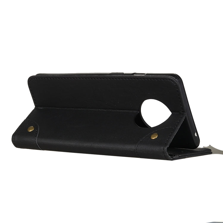 For Oneplus 7T Copper Buckle Retro Crazy Horse Texture Horizontal Flip Leather Case with Holder & Card Slots & Wallet