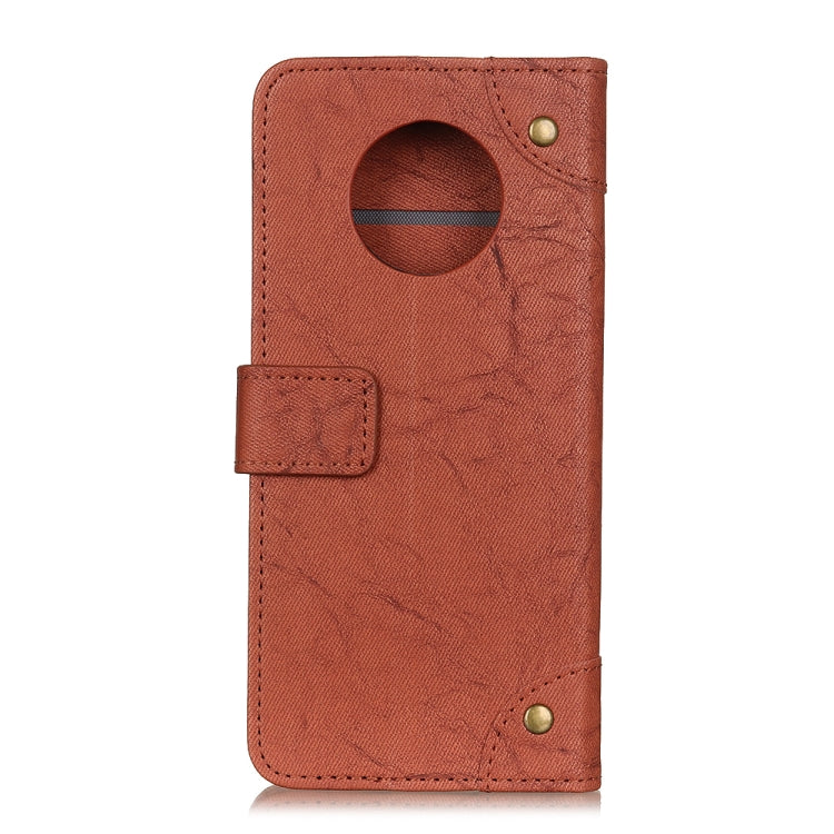 For Oneplus 7T Copper Buckle Retro Crazy Horse Texture Horizontal Flip Leather Case with Holder & Card Slots & Wallet