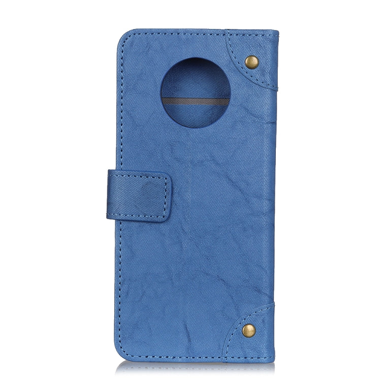 For Oneplus 7T Copper Buckle Retro Crazy Horse Texture Horizontal Flip Leather Case with Holder & Card Slots & Wallet