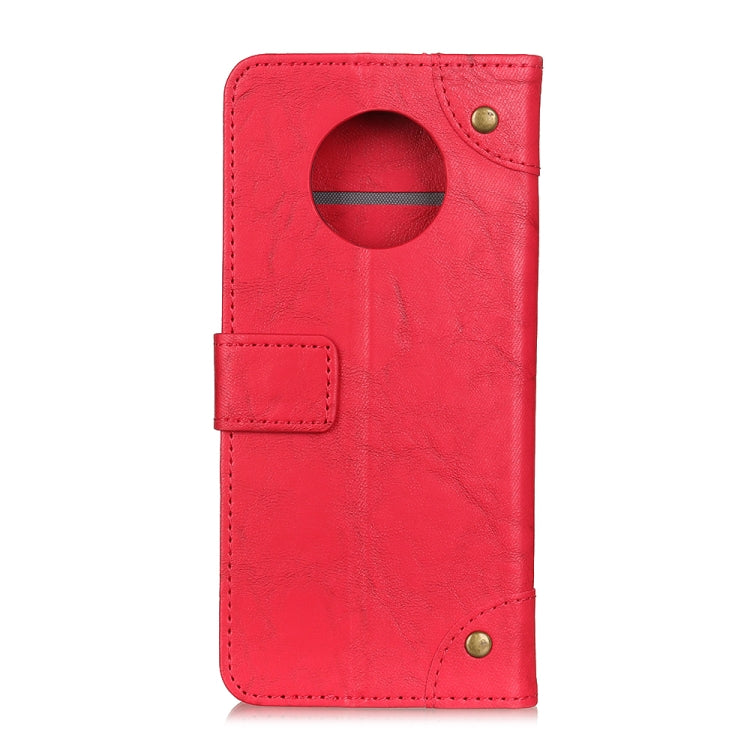 For Oneplus 7T Copper Buckle Retro Crazy Horse Texture Horizontal Flip Leather Case with Holder & Card Slots & Wallet