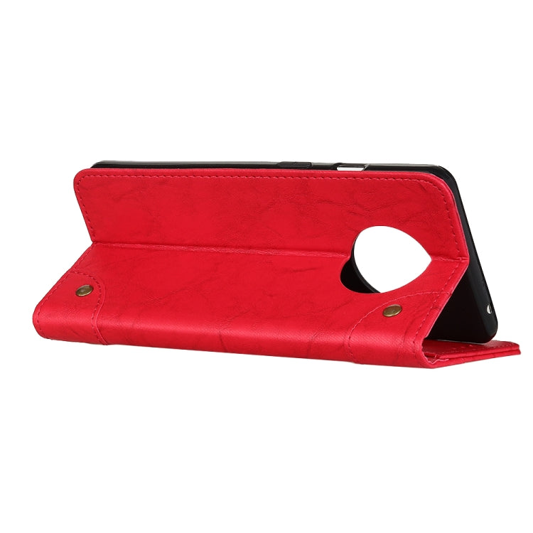 For Oneplus 7T Copper Buckle Retro Crazy Horse Texture Horizontal Flip Leather Case with Holder & Card Slots & Wallet