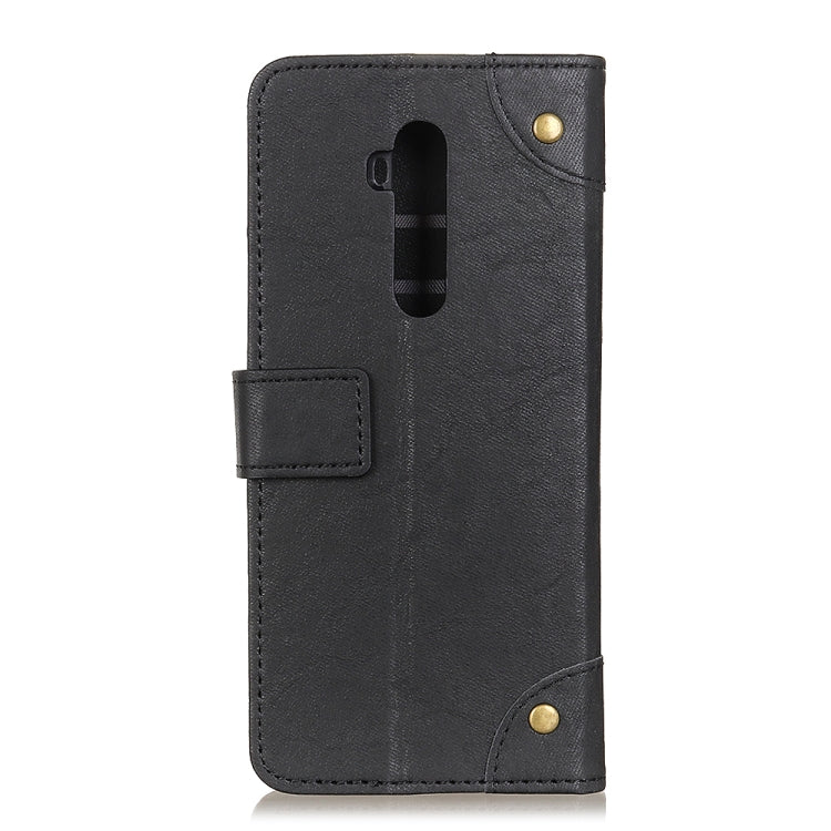 For Oneplus 7T Pro Copper Buckle Retro Crazy Horse Texture Horizontal Flip Leather Case with Holder & Card Slots & Wallet