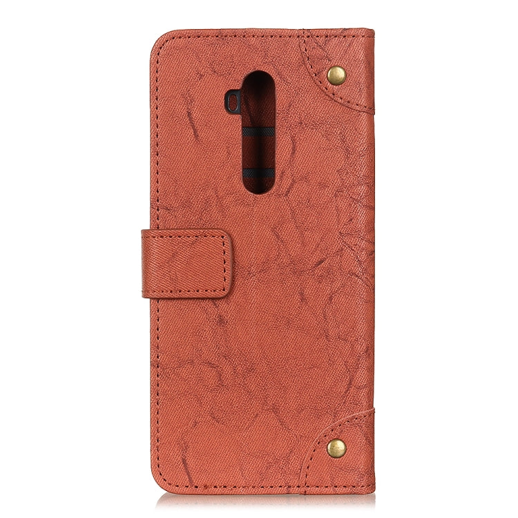 For Oneplus 7T Pro Copper Buckle Retro Crazy Horse Texture Horizontal Flip Leather Case with Holder & Card Slots & Wallet