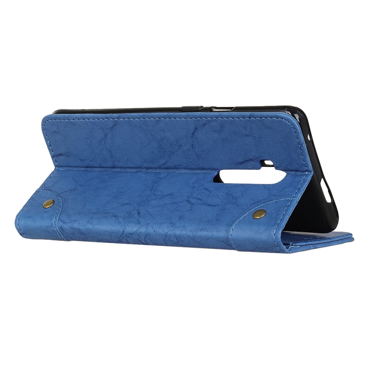 For Oneplus 7T Pro Copper Buckle Retro Crazy Horse Texture Horizontal Flip Leather Case with Holder & Card Slots & Wallet