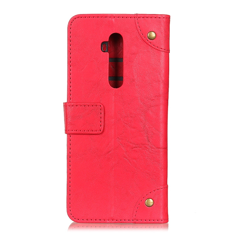 For Oneplus 7T Pro Copper Buckle Retro Crazy Horse Texture Horizontal Flip Leather Case with Holder & Card Slots & Wallet