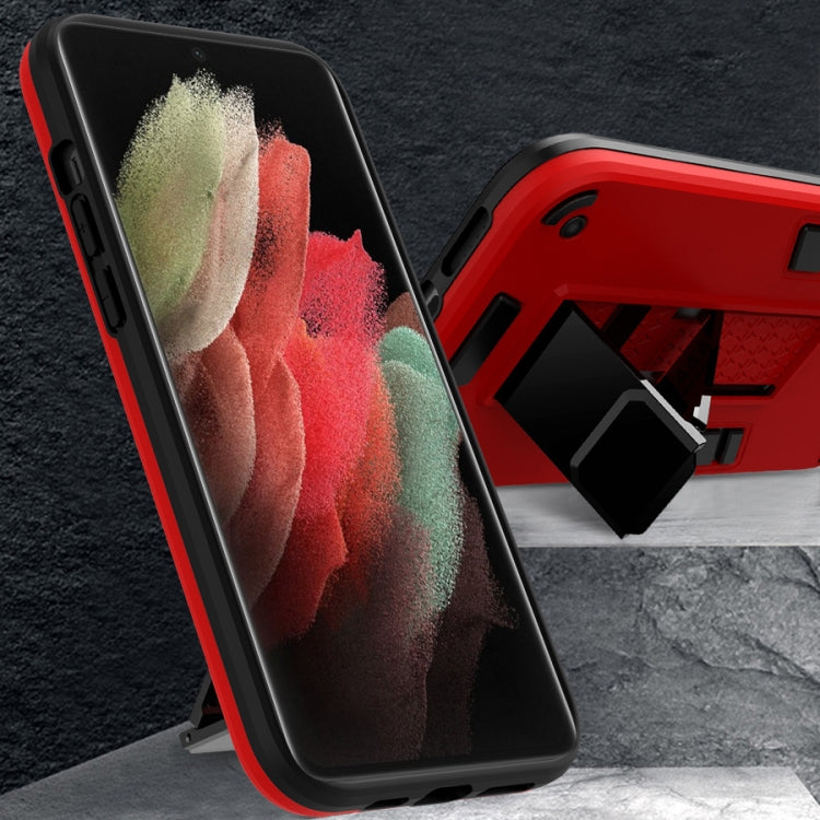 For Samsung Galaxy S21 Ultra 5G 2 in 1 PC + TPU Shockproof Protective Case with Invisible Holder