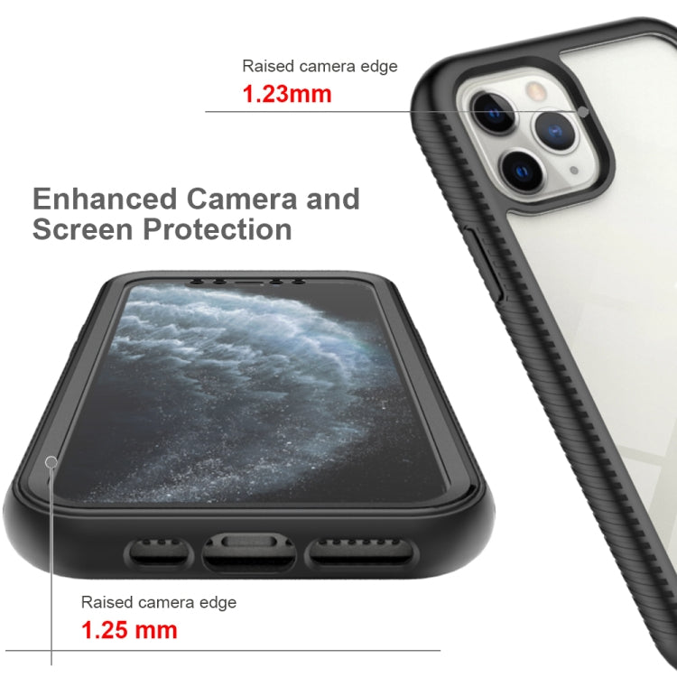 For iPhone 11 Pro Starry Sky Solid Color Series Shockproof PC + TPU Case with PET Film