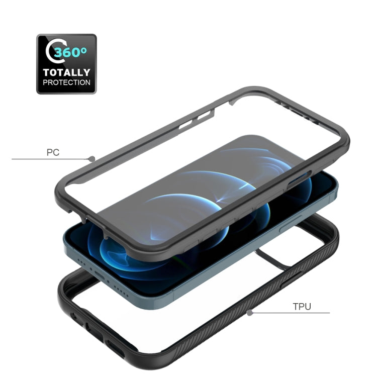 For iPhone 12 / 12 Pro Starry Sky Solid Color Series Shockproof PC + TPU Case with PET Film